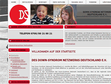 Tablet Screenshot of down-syndrom-netzwerk.de